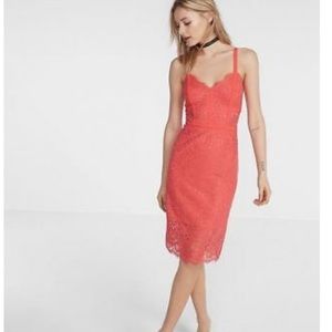 Express Size 2 Lace Coral Dress